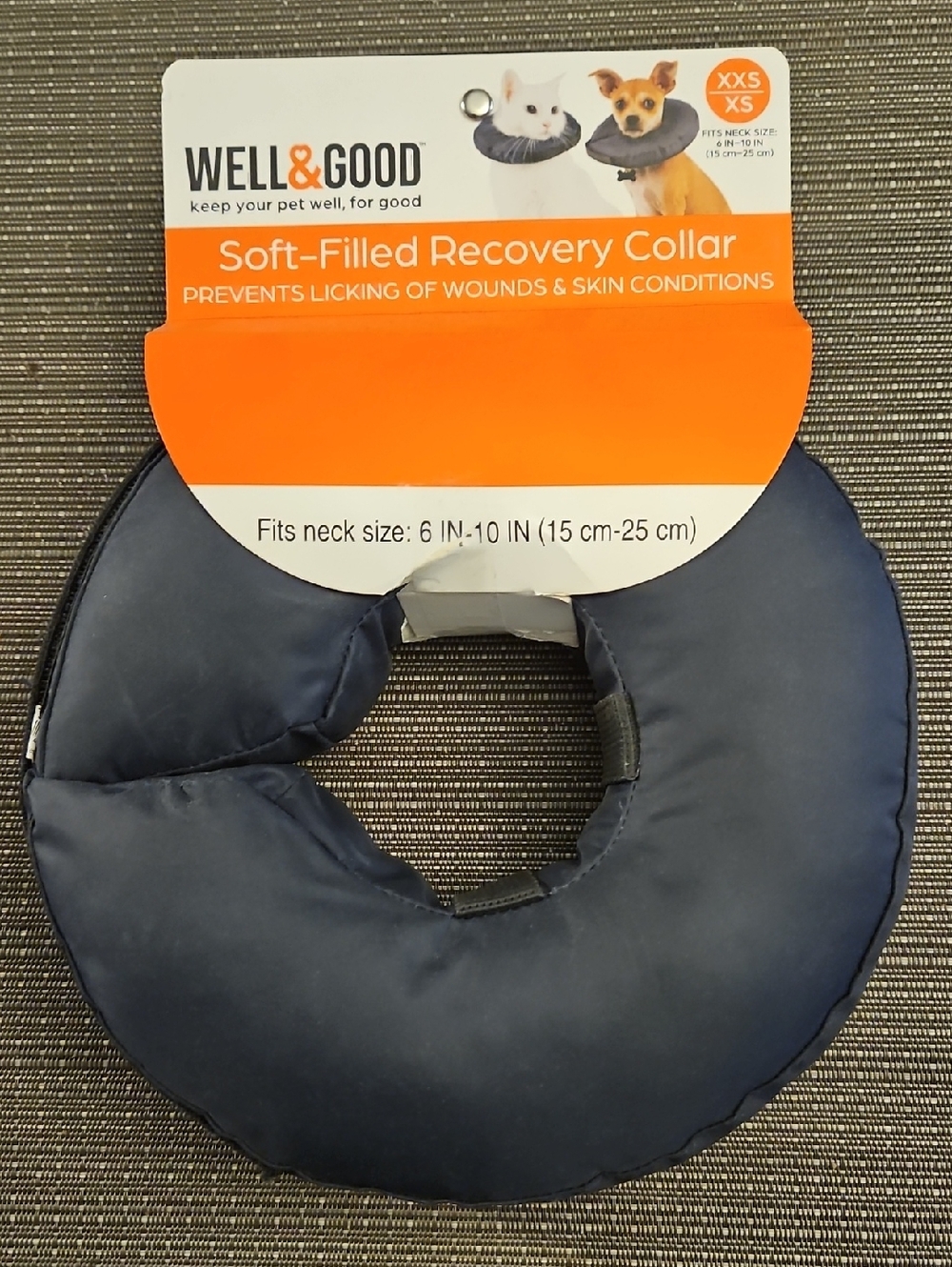 WELL & GOOD PET Black Soft Recovery Collar NWT
